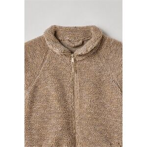 Urban Outfitters BDG Raglan Sherpa High Pile Fleece Mock Neck Jacket Ivory L NWT